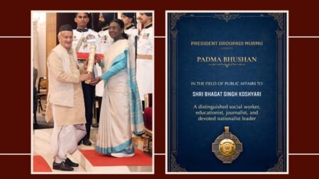 लोक कार्य के लिए ‘भगतदा’ Padma Bhushan सम्मान से अलंकृत, राष्ट्रपति द्रौपदी मुर्मु ने किया सम्मानित